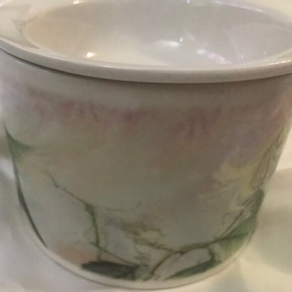 New Ceramic Dip Cooler. Floral Humingbrid Pattern. 5x4" - Picture 3 of 3